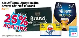 Boon`s Markt Alle Affligem, Amstel Radler. Amstel bier rosé of Brand aanbieding