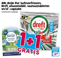 Boon`s Markt Alle Ambi Pur luchtverfrissers, Dreft afwasmiddel, vaatwastabletten en/of -capsules aanbieding