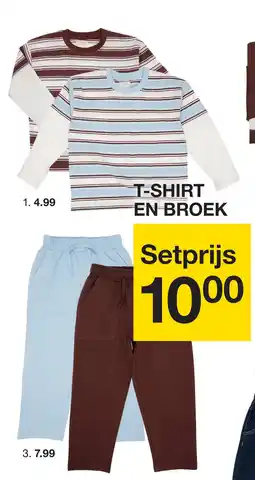 Zeeman T-shirt en broek aanbieding
