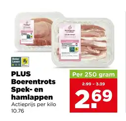 PLUS Plus boerentrots spek en hamlappen aanbieding