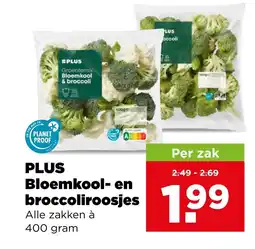 PLUS Plus bloemkool en broccoliroosjes aanbieding