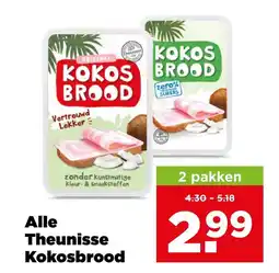 PLUS Alle Theunisse Kokosbrood aanbieding