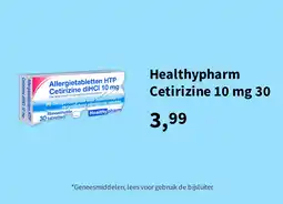 Plein.nl Healthypharm Cetirizine 10 mg 30 aanbieding