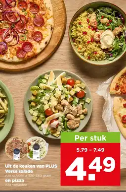 PLUS Uit de keuken van PLUS Verse salade en pizza aanbieding