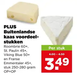 PLUS PLUS Buitenlandse kaas voordeel stukken aanbieding