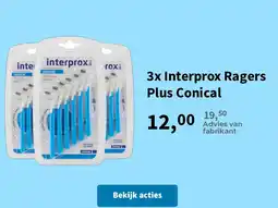 Plein.nl 3x Interprox Ragers Plus Conical aanbieding