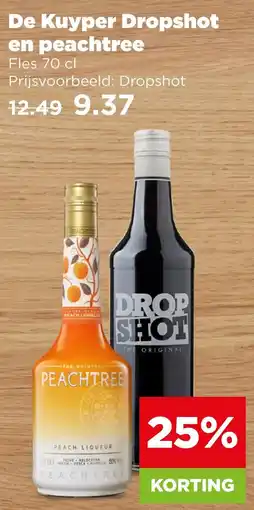PLUS De Kuyper Dropshot en peachtree aanbieding
