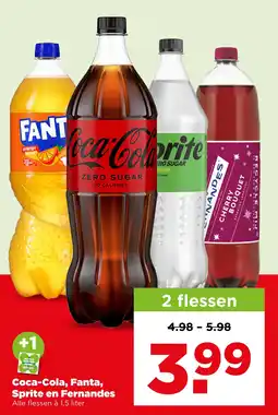 PLUS Coca-Cola, Fanta, Sprite en Fernandes aanbieding