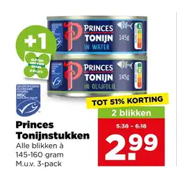 PLUS Princes Tonijnstukken aanbieding