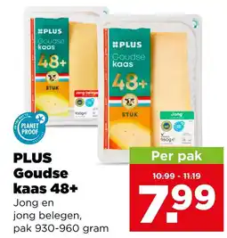 PLUS PLUS Goudse kaas 48+ aanbieding