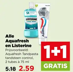 PLUS Alle Aquafresh en Listerine aanbieding