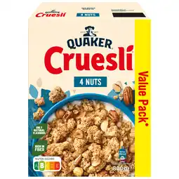 PLUS Quaker Cruesli 4 Noten GVP aanbieding