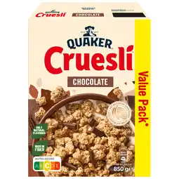 PLUS Quaker Cruesli Chocolade GVP aanbieding