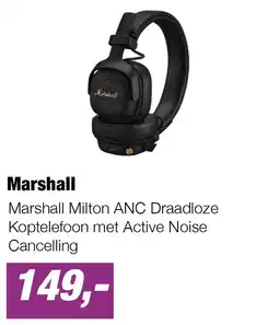 EP Marshall Milton ANC Draadloze Koptelefoon met Active Noise Cancelling aanbieding