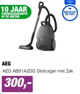 EP AEG AB81A2DG Stofzuiger met Zak aanbieding