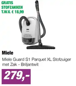 EP Miele Guard S1 Parquet XL Stofzuiger met Zak - Briljantwit aanbieding