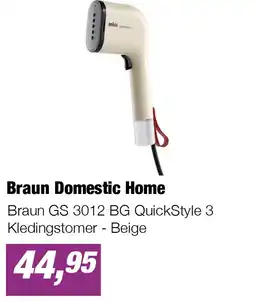 EP Braun GS 3012 BG QuickStyle 3 Kledingstomer - Beige aanbieding