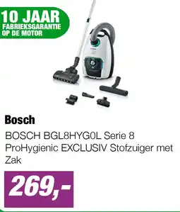 EP BOSCH BGL8HYG0L Serie 8 ProHygienic EXCLUSIV Stofzuiger met Zak aanbieding
