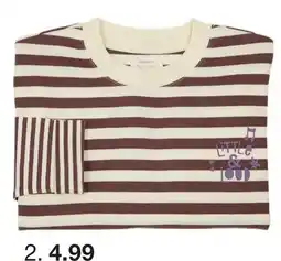Zeeman T-shirt lange mouw aanbieding