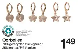 Zeeman Oorbellen aanbieding