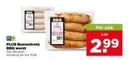PLUS PLUS Boerentrots BBQ worst aanbieding
