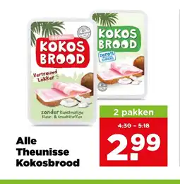 PLUS Alle Theunisse Kokosbrood aanbieding