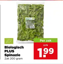 PLUS Biologisch PLUS Spinazie aanbieding