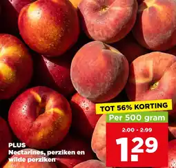 PLUS PLUS Nectarines, perziken en wilde perziken aanbieding