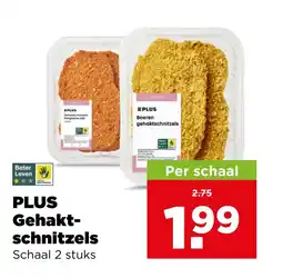 PLUS PLUS Gehakt- schnitzels aanbieding