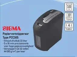 Makro Sigma Papierversnipperaar Type PCC165 aanbieding