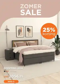 TotaalBED BOXSPRING LEON aanbieding