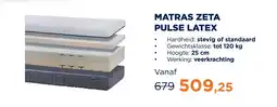 TotaalBED Matras Zeta Pulse Latex aanbieding
