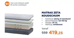 TotaalBED Matras zeta koudschuim aanbieding