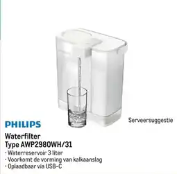 Makro Philips Waterfilter Type AWP2980WH/31 aanbieding