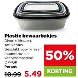 PLUS Plastic bewaarbakjes aanbieding
