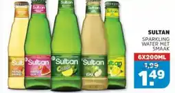 Sahan Supermarkten Sultan sparkling water met smaak aanbieding