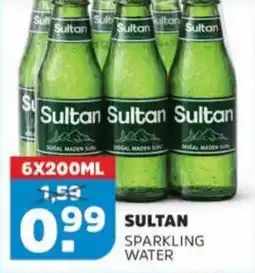 Sahan Supermarkten Sultan sparkling water aanbieding