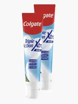 Flink Colgate Triple action extra whitening tandpasta 75ml 2x aanbieding