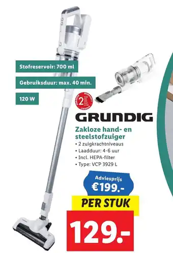 Lidl Zakloze hand- en steelstofzuiger aanbieding