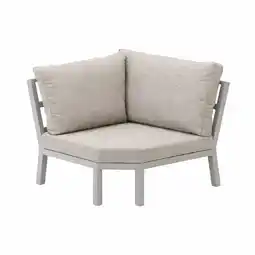 Van Cranenbroek Bank hoek schuin Brozzi milky grey met kussens aanbieding