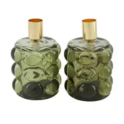 Van Cranenbroek Kaarshouder glas groen 8 x 12 cm aanbieding