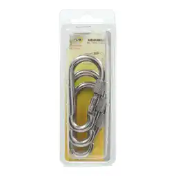 Van Cranenbroek Karabijnhaak en schroef RVS 70 mm 3 stuks aanbieding