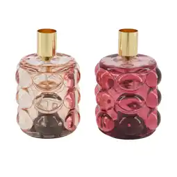 Van Cranenbroek Kaarshouder glas roze 8 x 12 cm aanbieding