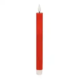 Van Cranenbroek Kaars diner rib LED 25 cm rood aanbieding