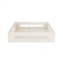Van Cranenbroek Dienblad hout 28 x 28 x 6 cm white aanbieding