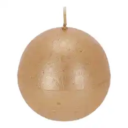 Van Cranenbroek Kaars metallic bol 80 mm goud aanbieding