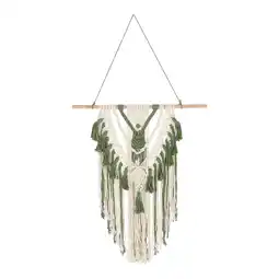 Van Cranenbroek Decoratie wandhanger 70 x 55 cm wit/groen aanbieding