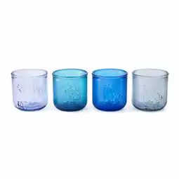 Van Cranenbroek Theelichthouder van gerecycled glas blauw 9 cm aanbieding