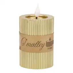 Van Cranenbroek Kaars rib melt LED 7 x 10 cm goud aanbieding