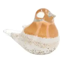 Van Cranenbroek Vogel glas 12 x 8 cm bruin aanbieding